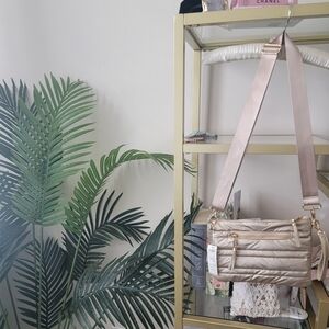 Chicos Gold Crossbody Puffer Bag - Brand New with Tags!